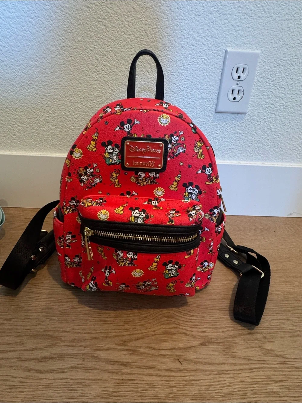 Loungefly Red Mickey & Friends Patterned Mini Backpack